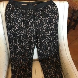 Black lace BCBG Pants